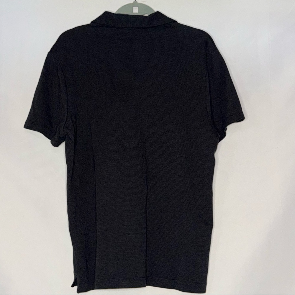 Banana Republic Men’s Luxury-Touch Polo Shirt Black Heather Size L EUC - Picture 2 of 3